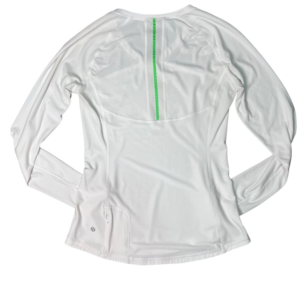 Lululemon Pace Pusher Long Sleeve Rulu Top White Women’s 8 - Picture 4 of 11